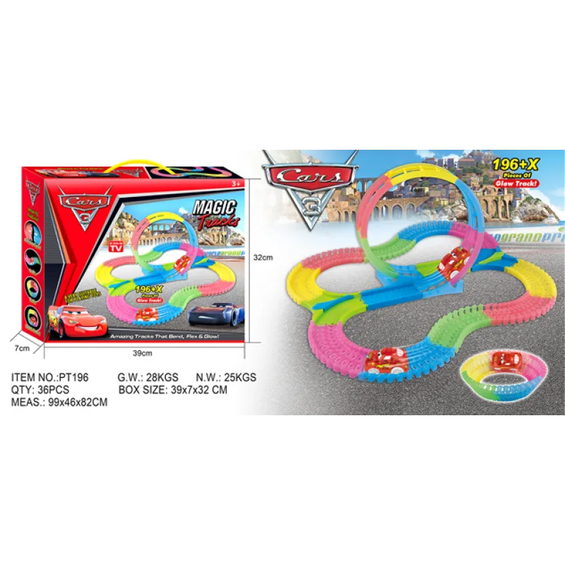 Конструктор Гоночная трасса Magic Tracks 196 деталей Конструктор Гоночная трасса Magic Tracks 196 деталей
