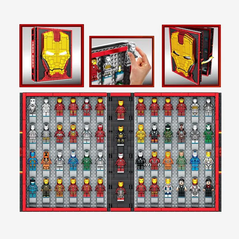 J13001 J Коллекция из 52 минифигурок Железного человека Iron Book J13001 J Коллекция из 52 минифигурок Железного человека Iron Book