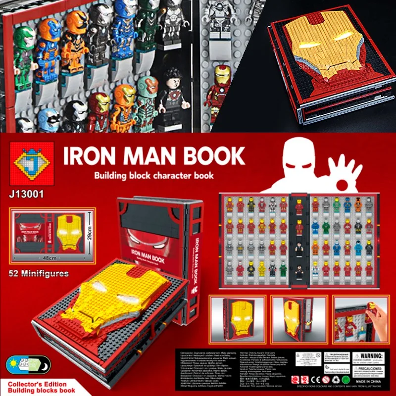J13001 J Коллекция из 52 минифигурок Железного человека Iron Book J13001 J Коллекция из 52 минифигурок Железного человека Iron Book