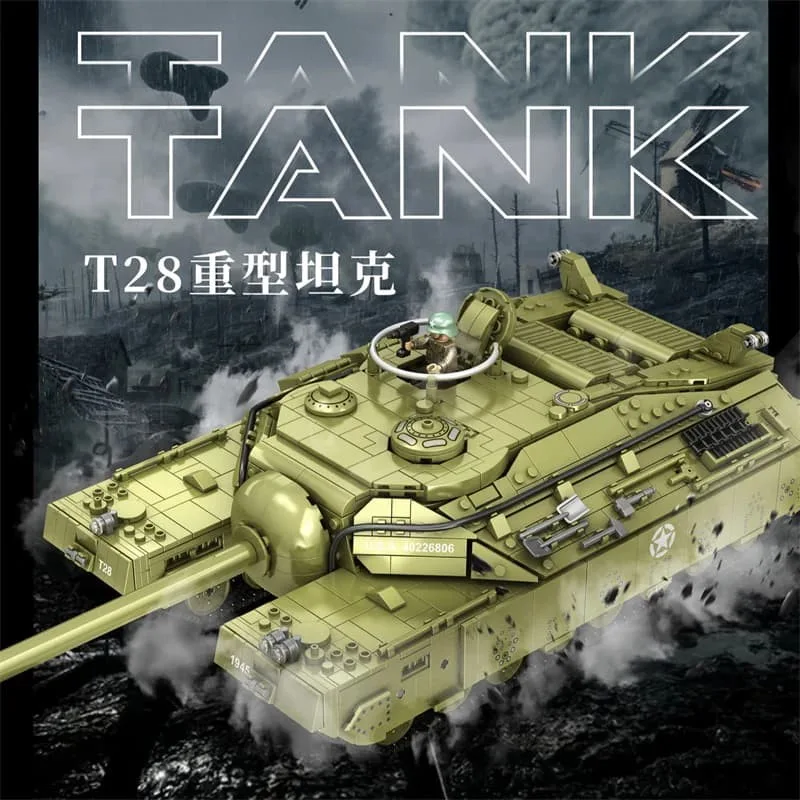 628010 Panlos Brick Американский сверхтяжелый танк T28 628010 Panlos Brick Американский сверхтяжелый танк T28