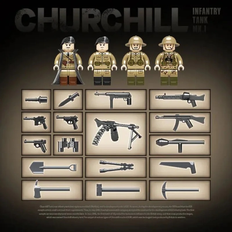 100238 Quanguan Британский пехотный танк Churchill MK.I 100238 Quanguan Британский пехотный танк Churchill MK.I