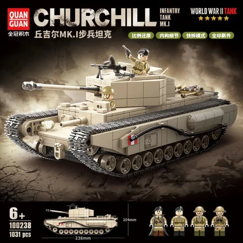 100238 Quanguan Британский пехотный танк Churchill MK.I 100238 Quanguan Британский пехотный танк Churchill MK.I