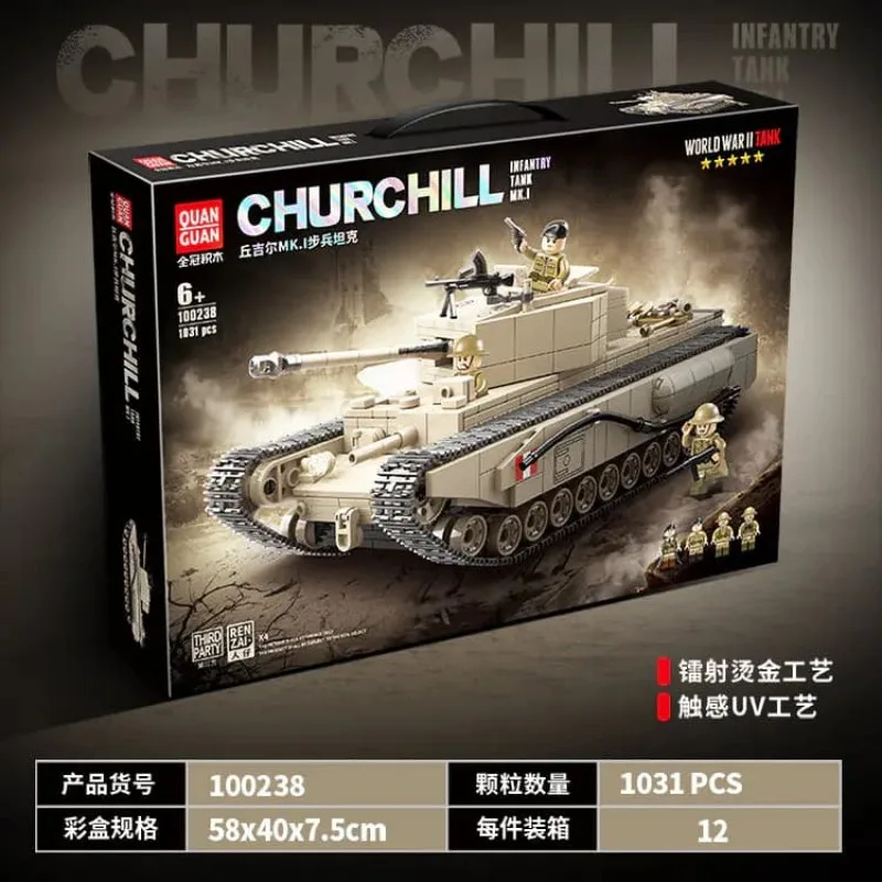100238 Quanguan Британский пехотный танк Churchill MK.I 100238 Quanguan Британский пехотный танк Churchill MK.I