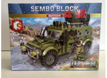 Фотообзор по сборке 105531 Sembo Block Бронеавтомобиль Тигр с боевым модулем