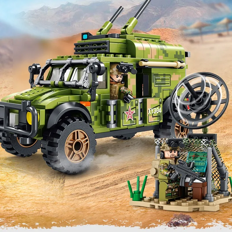 105563 Sembo Block Бронеавтомобиль Dongfeng Warrior и узел связи 105563 Sembo Block Бронеавтомобиль Dongfeng Warrior и узел связи