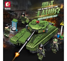 203139-203142 Sembo Block Боевой китайский танк Type 99 (4 в 1)