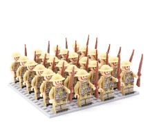 DZ-128 TBS Toys Солдаты: 24 минифигурки, 24 винтовки, 1 пластина 16х16