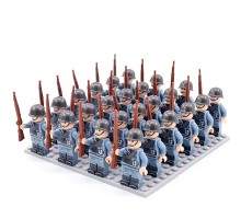 DZ-150 TBS Toys Солдаты: 24 минифигурки, 24 винтовки, 1 пластина 16х16