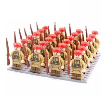 DZ-155 TBS Toys Солдаты: 24 минифигурки, 24 винтовки, 1 пластина 16х16
