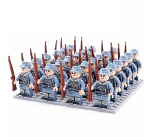 DZ-35 TBS Toys Солдаты: 24 минифигурки, 24 винтовки, 1 пластина 16х16